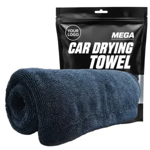 Factory Bulk Supply 60*90cm Twist Microfiber Car Towel Professional 1200GSM Quick Dry Auto Drying Cloth Support Custom Logo