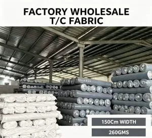 Factory Bulk Supply Woven T C Poly Cotton Denim Fabric Multiple TC Ratios Custom Yarn Count 260GSM 150cm Width Medium Weight
