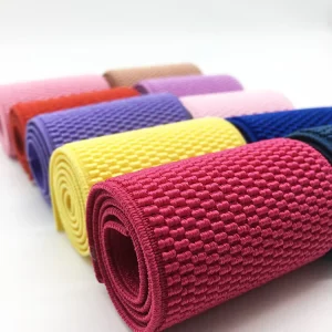 Factory Clothing Accessories Webbing Shuttlesless Belt Custom Corn Grain Elastic Band