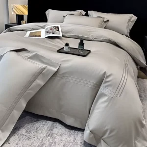 Factory Custom 100% Cotton Luxury Bed Sheet Set 5 Star Modern Sheet Duvet Cover Bedsheets Pillow Cover for Hotels