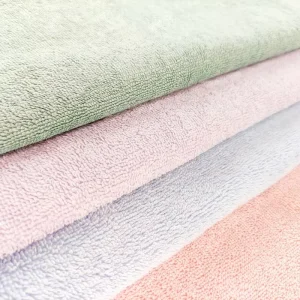 Factory Custom 400gsm Double Sided Durable Absorbent 100% Cotton Terry Cloth Towelling for Baby Bathrobe