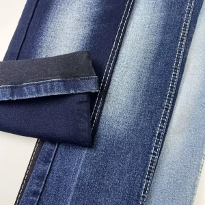 Factory Custom Blue Black Stretch Woven Twill Denim Fabrics Plain Dyed High Stretch Denim Cloth