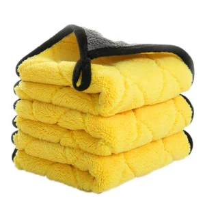 Factory Custom Car Wash Towel Thick Coral Fleece Towel Microfiber Car Cleaning Cloth Water Absorbent Double sided Car Towel