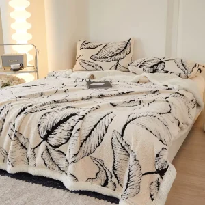 Factory Custom Cationic Sherpa Diamond Pattern Blanket Dual Layer Winter Thick Warm Throw OEM