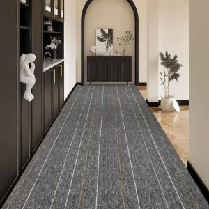Factory Custom Cut Simple Line Polypropylene Carpet Roll Modern Stripe PP Floor Mat Wall to Wall Carpet for Office