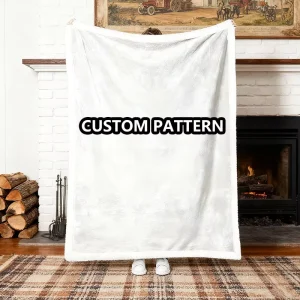 Factory Custom Design Sublimation Printed Polar Fleece Throw Blanket Eco Friendly Four Seasons Festival Airplane Travel Ready