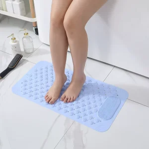 Factory Custom Durable PVC Shower Mat Anti Slip Bathroom Floor Mat Quick Drying Hollow Mesh Bath Mat for Wet Area