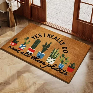 Factory Custom Logo Imitation Coconut Fiber Doormat PVC Back Outdoor Welcome Mat Washable Pet Friendly Non-Slip