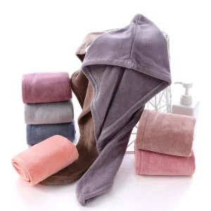 Factory Custom Microfiber Hair Drying Cap Ladies Quick Dry Eco Friendly Hair Towel Soft Absorbent Woven Technique Home