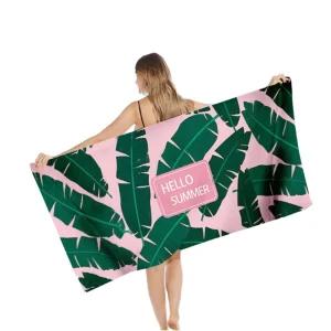 Factory Custom Rectangular Digital Print Ultra fine Fiber Beach Towels