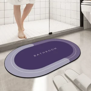 Factory Custom Size Logo Non-slip Absorbent Soft Eco-Friendly Print Door Mat for Bathroom and Kitchen Use in Home & Hotel