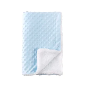 Factory Custom Super Soft Cozy Baby Sherpa Minky Dot Blanket for Newborns Winter