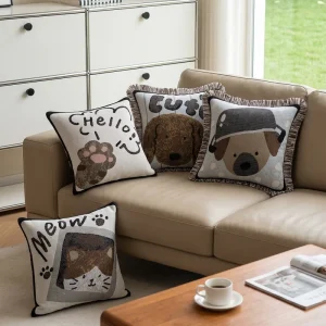 Factory Custom Tapestry Pillows Jacquard Woven Fabric Throw Cushion for Couch Bedroom Home Decoration