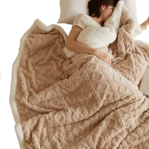 Factory Custom Throw Sherpa Blanket Coral Fleece Bed Blankets Plush Sofa Blanket Reversible Washable Manufacturers China