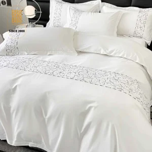 Factory Custom Woven Breathable Lightweight Cotton 200 Thread Count Duvet Cover Set Button Closure for Home Hotel Use