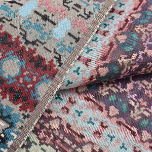 Factory Custom Woven Jacquard Fabric Poly Cotton Blend for Luxury Home Decor Curtains and Garment Accessories