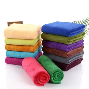 Factory Custom Woven Super Absorbent Eco-Friendly Quick-Dry Microfiber Towel for Home Hotel Car Cleaning Beauty Care Large Size