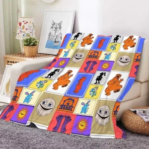 Factory Customised Cute Bear Cartoon Children’s Plush Throw Blanket High Quality Soft Warm Fleece Flannel Blankets