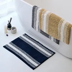 Factory Customizable Luxurious Soft Bath Mats Chenille Bath Rug for Comfort and Style