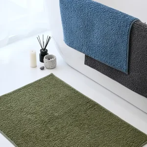 Factory Customization Chenille Bath Mat Waterproof Anti Slippery Microfiber Washable Bathroom Area Rugs