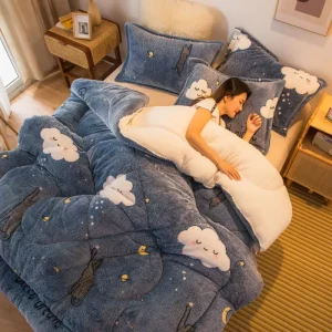 Factory Customization Edredones Twin Printed Velvet Comforter