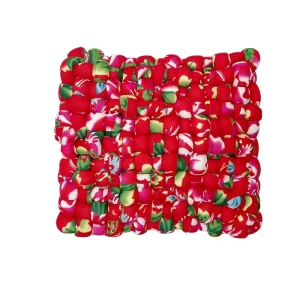 Factory Customization Finished Hand Woven DIY Northeast Floral Throw Pillows Handmade Cotton Square PP Cotton Filling