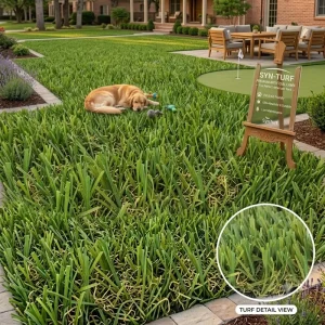 Factory Customize Luxury Four Tone Artificial Grass Turf Lawn Carpet UV Resistant Synthetic Turf for Residential Landscaping
