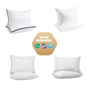 Factory Customized 100% Cotton Throw Cushion Sleeping Bed Pillow Insert Hotel Pillow for Home Sofa Hotel