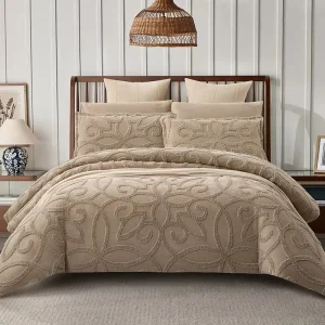 Factory Customized 100% Polyester Eco Friendly Simple Woven Jacquard Duvet Cover 200TC 8pcs Home Comforter Set