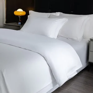 Factory Customized 300tc Duvet Cover Pure Cotton White Satin Weave for Hotels Available