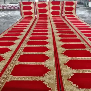 Factory Customized Broadloom Mosque Carpet Nylon Printed Prayer Mat Church Carpet Commercial Room Wall to Wall Muslim Carpets