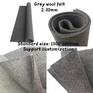 Factory Customized Density Thickness Multi purpose Gray Black Wool Felt SAE Wool