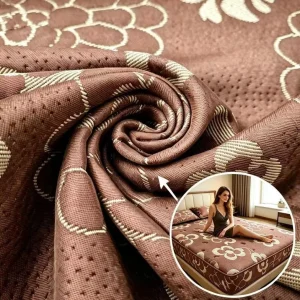 Factory Customized Knitted Jacquard Yarn Dyed Stretch Mattress Fabric for Mattress Polyester Cotton