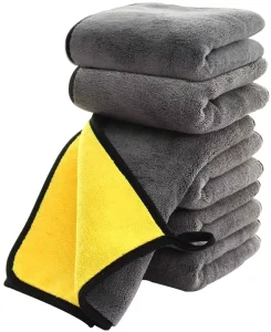 Factory Customized Microfiber Car Wash Towel for Dry Towels Micro Fiber Single Loop Grey Color Absorbent Custom Print Logo