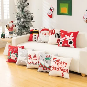 Factory Customized Outdoor Furniture Home Decor Festival Printed Decorative Throw Pillow Covers Cushion Anti Bacteria Washable