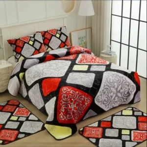 Factory Customized Sofa Bed Cover Blanket Heavy Throw Winter Woo Red Raschel Blankets Set With Carpet