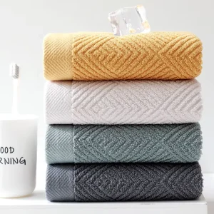 Factory Design 32s/2 Cotton Terry Spa Hotel Custom Logo Solid Color Terry Face Hand Bath Towel