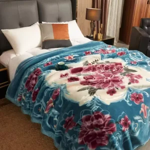Factory Direct 100% Polyester Double Queen Size Raschel Blanket American Cloud Flannel Coral Fleece Mink 8kg Portable Winter Bed