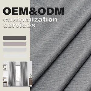 Factory Direct 100% Polyester Thermal Insulated Textile Blackout Curtain Fabric for Bedroom Living Room