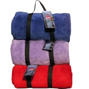 Factory Direct 100% Virgin Polyester Fleece Raschel Blanket Warm Solid Pattern Plain Style 4 Kg for Travel Picnic