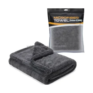 Factory Direct 1600GSM Purple Car Towel 50×80 60×90 Double Layer Microfiber Car Drying Towel