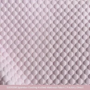Factory Direct 500GSM 100% Polyester Tricot Knitted Jacquard Cooling Mattress Fabric 3D Honeycomb Structure Stretch Ticking OEM