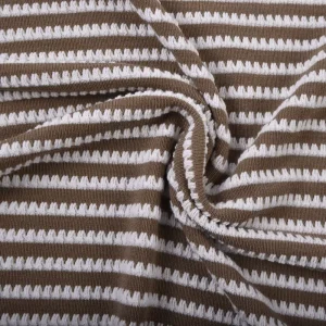 Factory Direct 95% Polyester 5% Spandex 230GSM Jacquard Stretch Soft Knit Fabric for Sweater Cloth