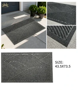 Factory Direct Absorbent Rubber Front Door Mat with Odorless Rubber Back Durable Welcome Door Mat for High Traffic Area