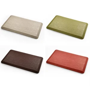 Factory Direct Anti Slip PU Leather Eco Friendly Waterproof Thick Foam Backing Door Mats 51*91 Solid Color Floor Mats Rugs