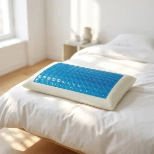 Factory Direct Bulk Supply OEM Logo Cooling Gel Memory Foam Breathable Bed Pillow for Hot Sleepers Summer
