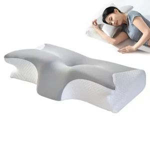 Factory Direct Bulk Supply OEM Logo Memory Foam Horn Bed Pillow for Stomach Sleepers Ergonomic Side Sleeper