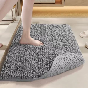 Factory Direct Chenille Bath Mat Bulk Supply Bathroom Rug for Hotel Super Absorbent