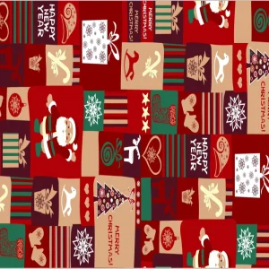 Factory Direct Christmas Style Digital Printed Stretch Milk Silk Knit Fabric for Sofa and Chair Covers Custom Available