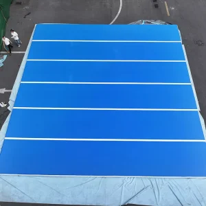 Factory Direct Custom 12x12m Portable Waterproof Inflatable Bouncing Floor High Resilience Air Mat for Gym Trick Training